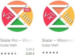 Gratis: App “Skalar Pro” (wissenschaftlicher Rechner) zum Nulltarif
