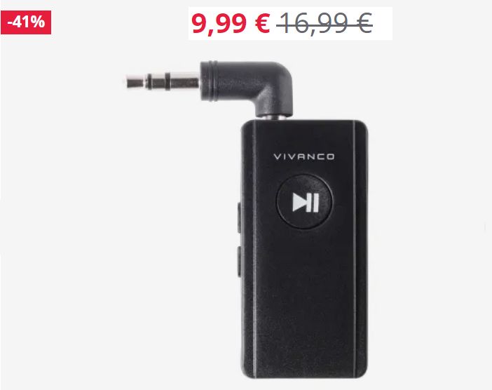 Vivanco: Bluetooth-Adapter mit Klinkenstecker für 9,99 Euro