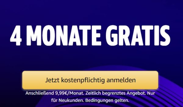 Gratis: Vier Monate "Amazon Music Unlimited" zum Nulltarif