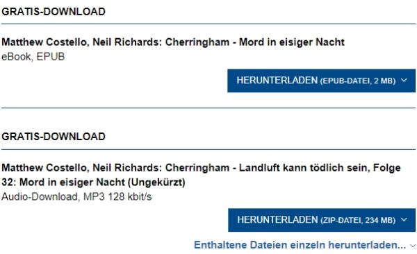 Gratis: Krimi-Hörbuch und eBook "Mord in eisiger Nacht"