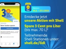 Shell: 3 Cent Tankrabatt pro Liter via “Lidl Plus”