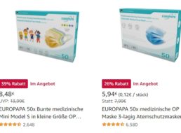 Amazon: 50er-Pack medizinische Masken für 7,07 Euro