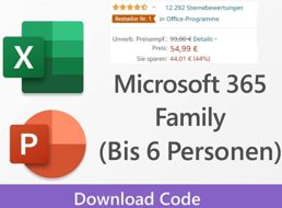 Amazon: “Microsoft 365 Family” für 54,99 Euro