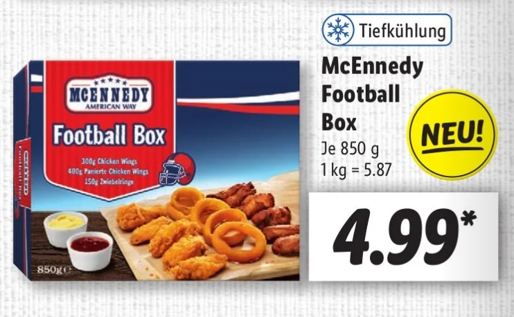 Lidl: USA-Woche mit Chicken Wings, Popcorn und mehr –