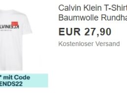 Calvin Klein: T-Shirt für 22,32 Euro mit Gutschein-Rabatt