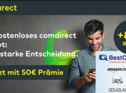 Gratis: 130 Euro Bonus zum kostenlosen Depot bei der Comdirect