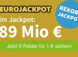 Eurojackpot: Um 89 Millionen mit Rabatt mitspielen