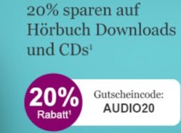 eBook.de: 20 Prozent Hörbuch-Rabatt bis Dienstag