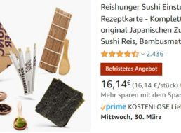 Reishunger: “Sushi Einsteiger Box” via Amazon für 16,14 Euro