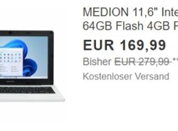 Ebay: Aldi-Notebook Medion Akoya E11202 als “B-Ware” für 169,99 Euro