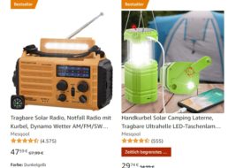 Amazon: Kurbelradio mit Solarzellen, Powerbank & mehr für 47,59 Euro