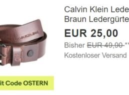 Calvin Klein: Ledergürtel via Ebay für 20 Euro frei Haus