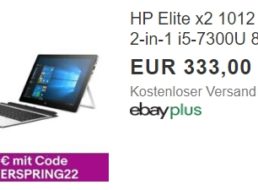 Ebay: LTE-Convertible “HP Elite x2 1012 G2” als B-Ware für 313 Euro