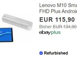 Ebay: Lenovo M10 mit LTE und Smart-Dock als B-Ware für 115,90 Euro