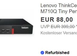 Ebay: Mini-PC von Lenovo mit Windows 10 als B-Ware für 88 Euro