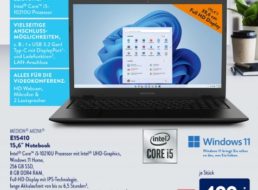 Aldi-Notebook: Medion Akoya E15410 für 499 Euro im Süden