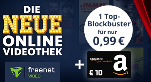 Gratis: Amazon-Gutschein über 10 Euro zu Freenet Video über 5,98 Euro