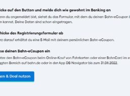 Gratis: Bahn-Coupon über 15 Euro via DKB Visacard