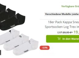 Outlet46: 18 Paar Kappa-Socken für 19,99 Euro