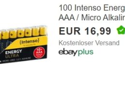 Ebay: 100er-Pack AAA-Batterien für 16,99 Euro frei Haus