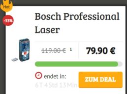 Dealclub: Bosch Professional Entfernungsmesser GLM 500 für 84,40 Euro frei Haus