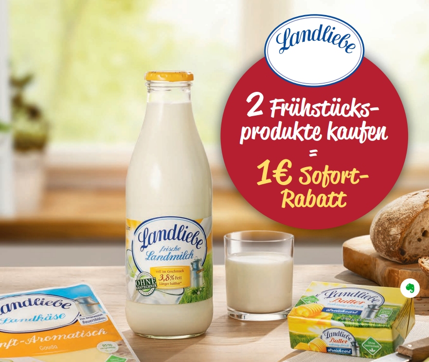 Rewe: Landliebe-Butter über Doppel-Coupon für 1,49 Euro