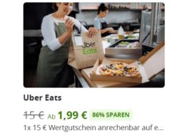 Groupon: “Uber Eats”-Gutscheine mit 90 Prozent Rabatt