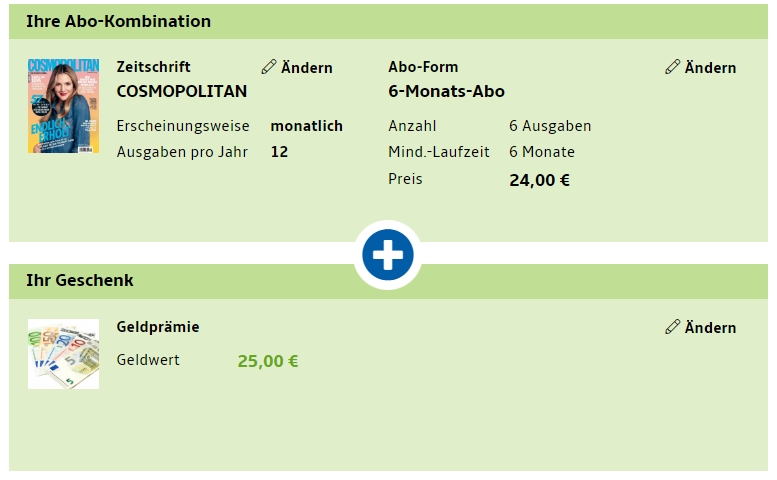 Cosmopolitan: Halbjahresabo für 24 Euro mit Gutschein über 25 Euro