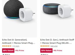 Amazon: Echo Dot mit smarter Steckdose / LED-Lampe ab 22,99 Euro