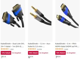Kabeldirekt: Sale bei Amazon mit Kabeln ab 5,79 Euro
