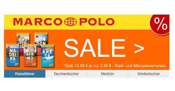 Terrashop: Reiseführer von "Marco Polo" für 3,99 statt 12,99 Euro