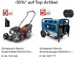 Ebay: Benzin-Stromerzeuger “Scheppach SG3200” für 348,99 Euro