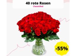 Blume Ideal: 40 rote Rosen für 19,99 Euro plus Versand