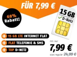 Vodafone-Netz: 15 GByte LTE-Daten für 7,99 Euro im Monat