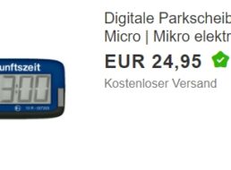 Prime Day: Digitale Parkscheibe für 18,43 Euro –