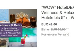 Ebay: Wellness-Gutschein für drei Nächte zum Preis von 41,65 Euro