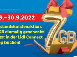 Gratis: 7 GByte Datenvolumen für Bestandskunden von Lidl Connect