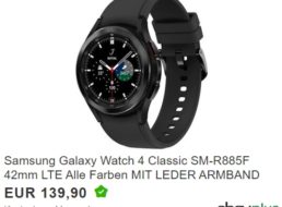 Ebay: Samsung Galaxy Watch 4 Classic als B-Ware für 125,91 Euro
