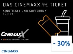 Cinemaxx: Kinoticket inklusive Softdrink für neun Euro