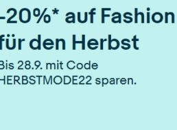 Ebay: Herbstmode mit 20 Prozent Rabatt