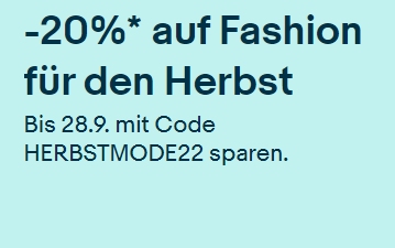 Ebay: Herbstmode mit 20 Prozent Rabatt