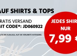 Jeans Direct: Marken-T-Shirts für 7,99 Euro frei Haus