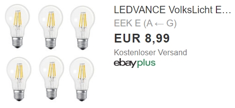 Ebay: Sechserpack smarte LED-Birnen mit Bluetooth für 8,99 Euro