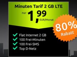 Vodafone-Netz: Zwei GByte LTE-Daten für 1,99 Euro im Monat
