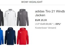 Adidas: Windbreaker-Jacken via Ebay für 29,95 Euro frei Haus