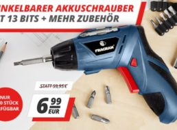 Druckerzubehoer.de: Akkuschrauber mit 13 Bits für 6,99 Euro