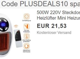 Ebay: Mini-Heizer mit 500 Watt für 19,38 Euro frei Haus
