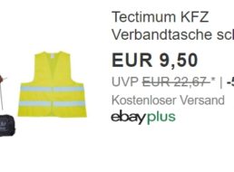Ebay: Set aus Verbandtasche, Warndreieck und Warnweste für 9,50 Euro