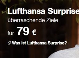 Lufthansa: Überraschungflüge innerhalb Europas ab 79 Euro