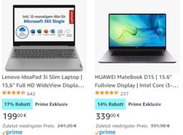 Amazon: Laptops und Desktops ab 124,99 Euro